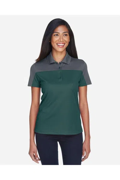 Core365 Women's Balance Colorblock Performance Piqu Polo In Green