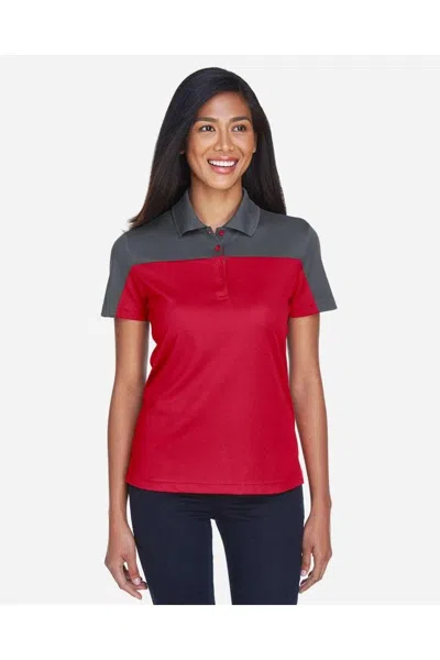 Core365 Women's Balance Colorblock Performance Piqu Polo In Red