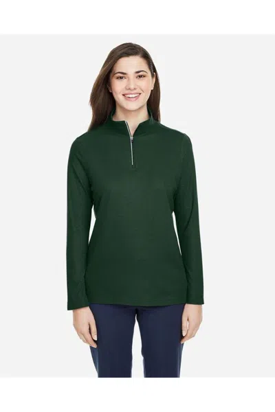 Core365 Women's Fusion Chromasoft Pique Quarter-zip Pullover In Brown