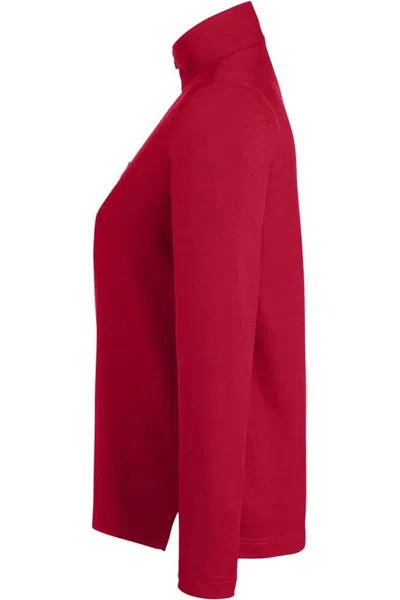 Core365 Women's Fusion Chromasoft Pique Quarter-zip Pullover In Red
