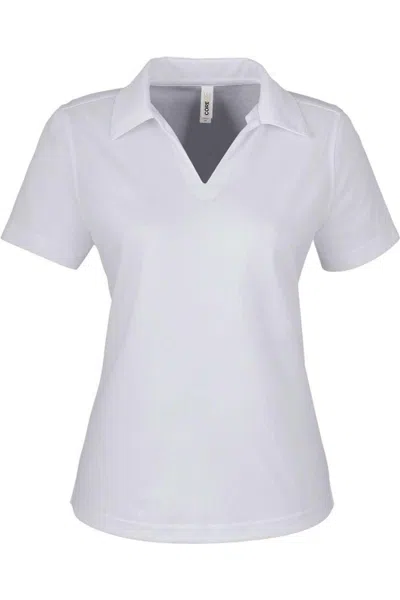 Core365 Women's Market Snag Protect Mesh Polo In White