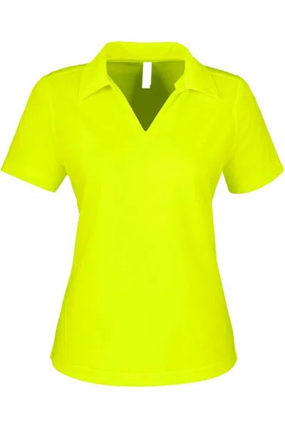 Core365 Women's Market Snag Protect Mesh Polo In Yellow