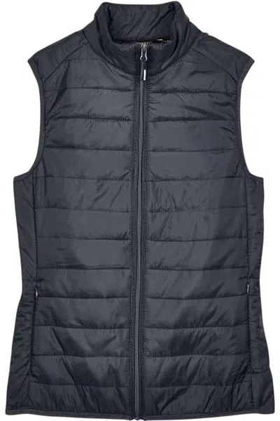 Core365 Women's Prevail Packable Puffer Vest In Black
