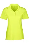 Core365 Women's Radiant Performance Piqu Polo With Reflective Piping In Yellow