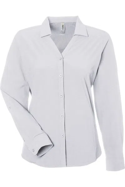 Core365 Women's Ultra Uvp Long Sleeve Marina Shirt In Grey
