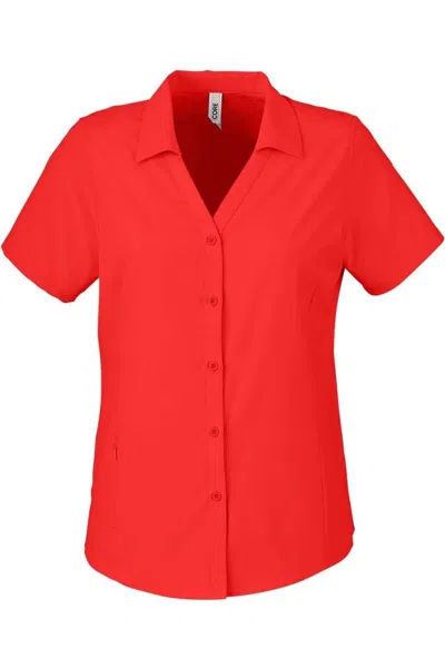Core365 Women's Ultra Uvp Marina Shirt In Red