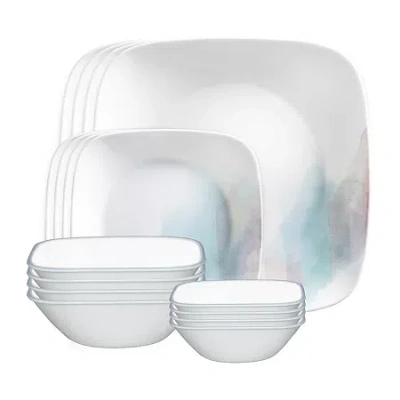 Corelle Aquarello 16-pc. Glass Dinnerware Set In White