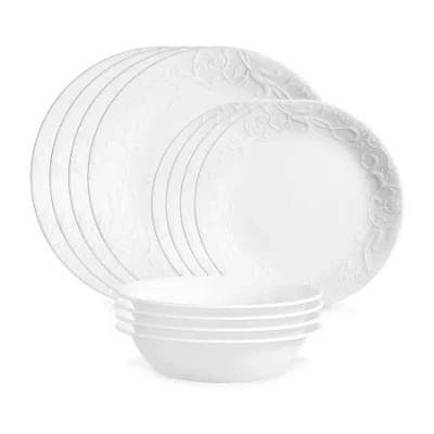 Corelle Bella Faenza 12-pc. Glass Dinnerware Set In White