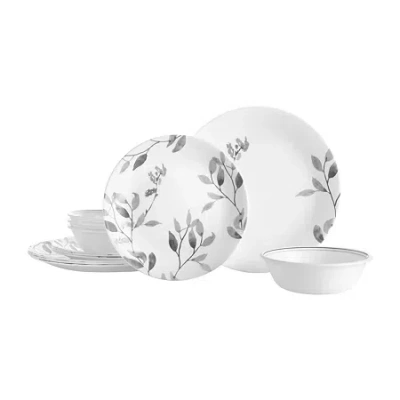 Corelle Boutique 12-pc Misty Leaves Dinnerware Set In Multi