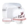 Corelle Kyoto Leaves 16-pc. Glass Dinnerware Set In White