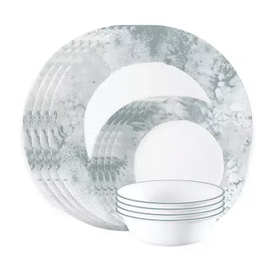 Corelle Salt Wash 12-pc. Glass Dinnerware Set In White