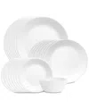 Corelle Shimmering White 32 Pc. Dinnerware Set, Service For 8 In White