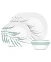 Corelle Solar Print 12 Pc. Dinnerware Set, Service For 4 In Blue