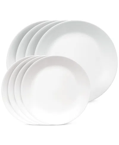 Corelle Vitrelle Shimmering White Plates, Set Of 8