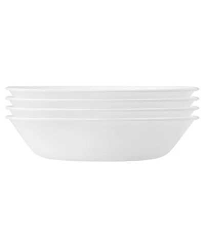 Corelle Winter Frost Pasta Bowls, Set Of 4 In White