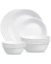 Corelle Winter Frost White 16pc Dinnerware Set In White