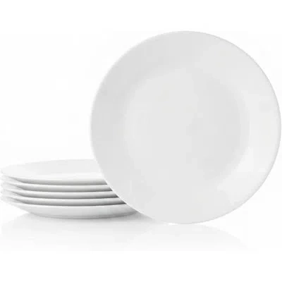 Corelle Winter Frost White 6.75" Appetizer Plates, 6-pack