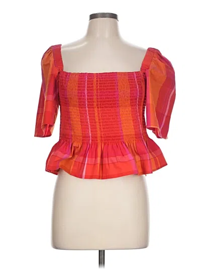 Pre-owned Corey Lynn Calter 3/4 Sleeve Blouse In Orange