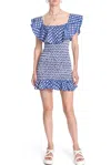 Corey Lynn Calter Bell Dress In Sea Blue In Multi