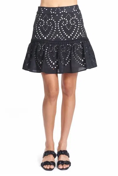 Corey Lynn Calter Blair Ruffle Hem Mini Skirt In Black In Gray