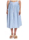 Corey Lynn Calter Cecilia Skirt In Blue/white In Blue