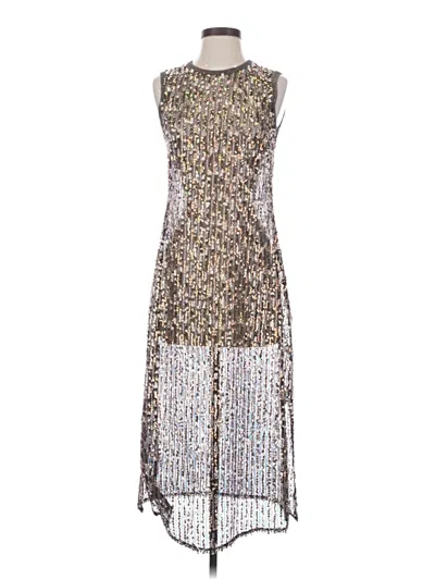 Pre-owned Corey Lynn Calter Cocktail Dress In Silver