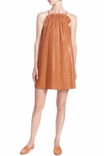 Corey Lynn Calter Harper Dress In Camel In Brown