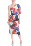 Corey Lynn Calter Hazel Dress In Abstract Multi In Multi