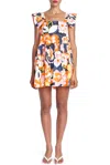 Corey Lynn Calter Jules Mini Dress In Butterfly Flower In Multi