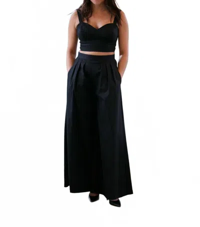 Corey Lynn Calter Kat Crop Top In Black