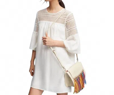 Corey Lynn Calter Lace Mini Dress In White