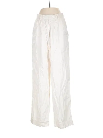 Pre-owned Corey Lynn Calter Linen Pants In Ivory