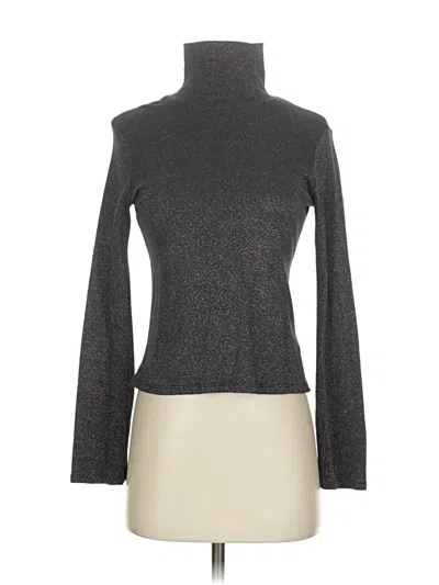 Pre-owned Corey Lynn Calter Long Sleeve Top Gray Turtleneck Tops