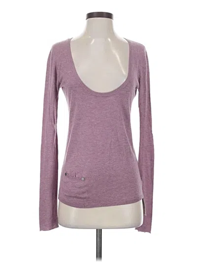 Pre-owned Corey Lynn Calter Long Sleeve Top Purple Scoop Neck Tops