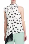 Corey Lynn Calter Lourdes Top In Ivory In Multi