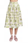 Corey Lynn Calter Lulee Midi Skirt In Lemon In Green