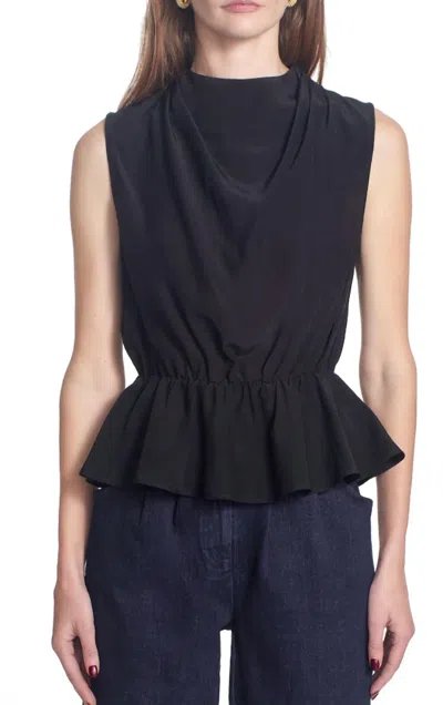 Corey Lynn Calter Luz Sleeveless Peplum In Black
