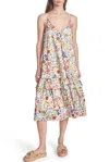 Corey Lynn Calter Maci V-neck Midi Dress In Vanilla