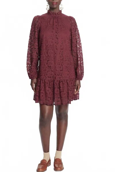 Corey Lynn Calter Magnolia Mini Dress In Burgandy In Burgundy