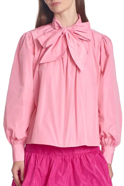 Corey Lynn Calter Mariposa Blouse In Candy Pink