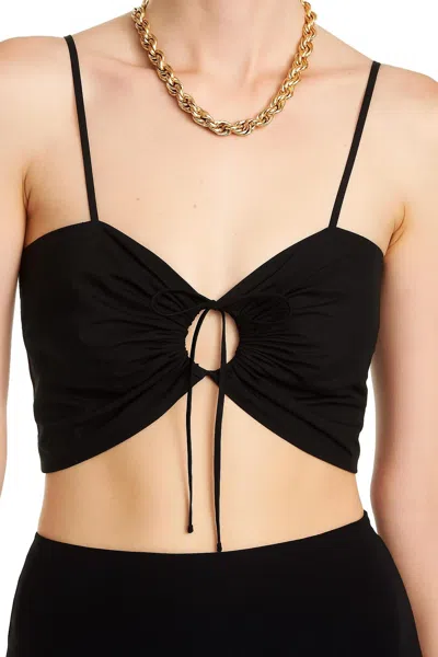 Corey Lynn Calter Marty Cropped Top In Black
