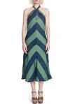 Corey Lynn Calter Mina Midi Dress In Ivy In Multi