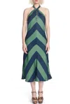 Corey Lynn Calter Mina Midi Dress In Ivy In Multi