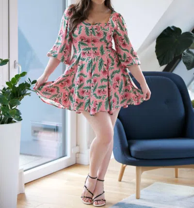 Corey Lynn Calter Odette Dress In Coral In Pink