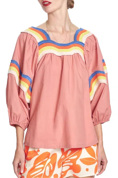 Corey Lynn Calter Patti Top In Terracotta In Multi