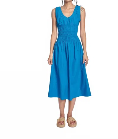 Corey Lynn Calter Saint James Midi Dress In Blue