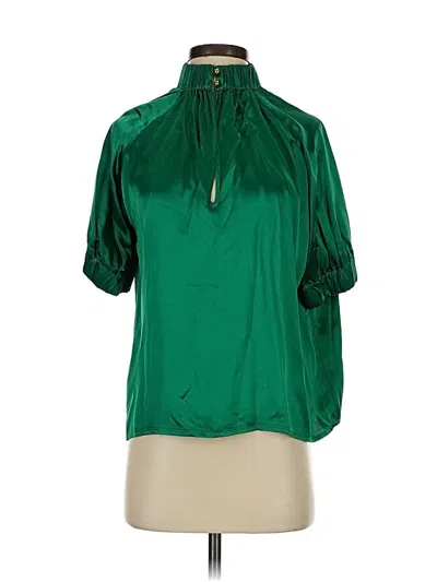 Pre-owned Corey Lynn Calter Short Sleeve Blouse In Green