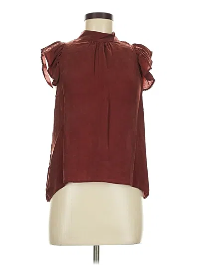 Pre-owned Corey Lynn Calter Sleeveless Blouse In Burgundy