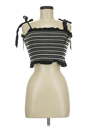 Pre-owned Corey Lynn Calter Sleeveless Top Black Strapless Neckline Tops