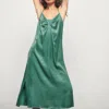 Corey Lynn Calter Soho Slip Midi Dress In Fir Fir In Multi